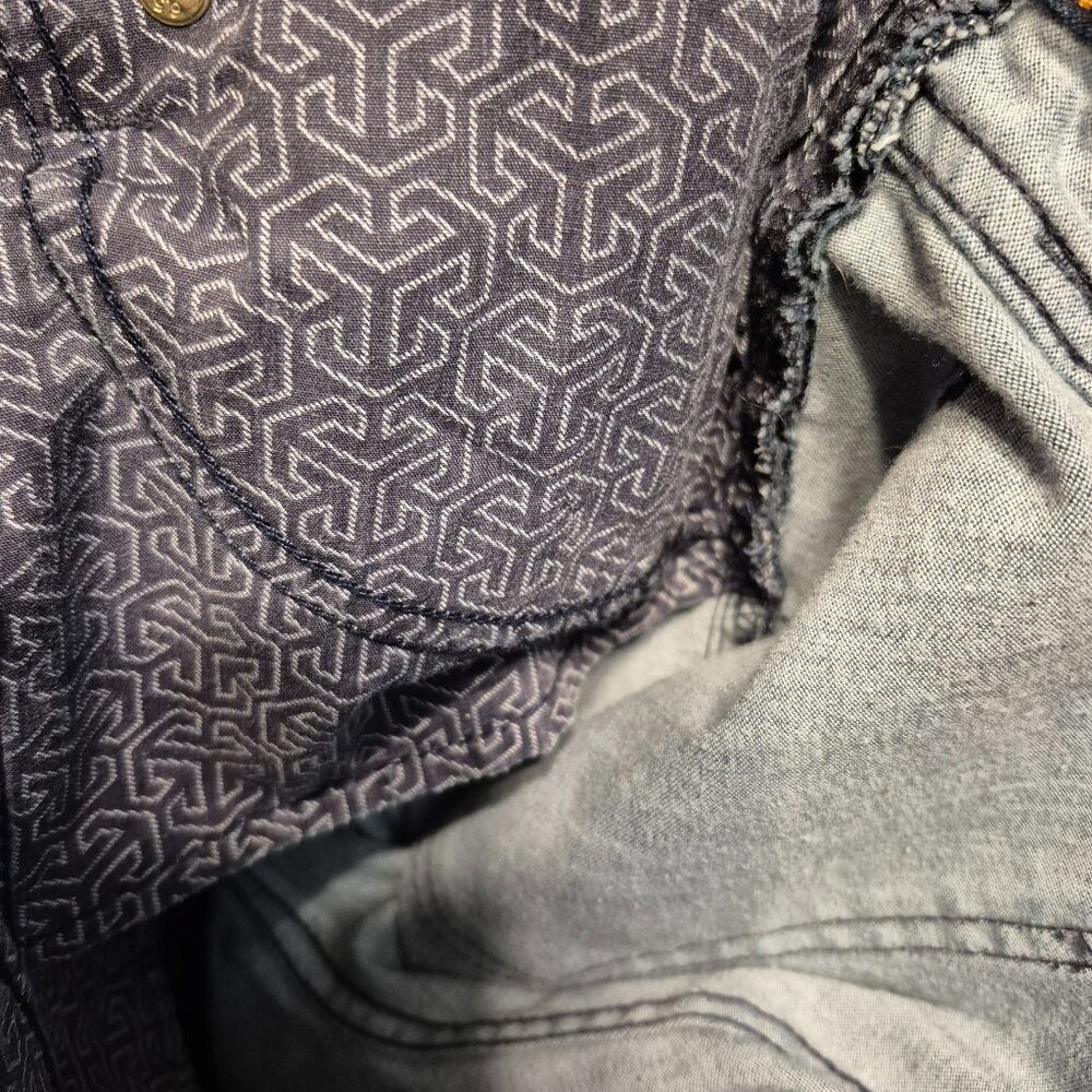 Tory Burch Dark Blue Denim Jeans with Gold Hardware Long Size 26 - Picture 12 of 13